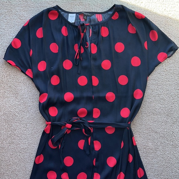 NWT Banana Republic Midi Dress with Polka Dots - Picture 2 of 7